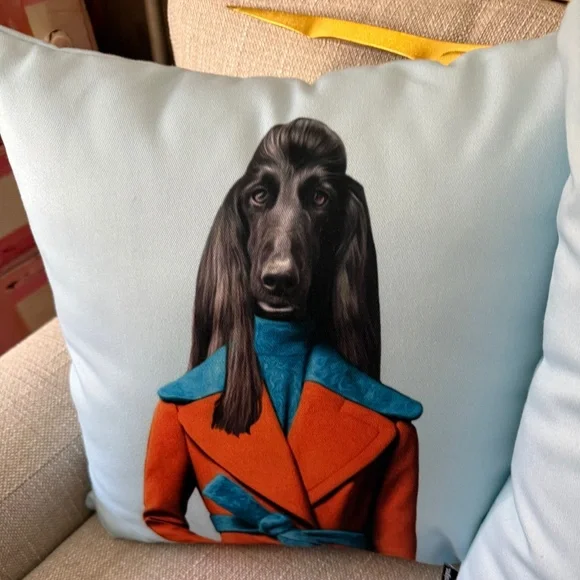 Pair of Fun Dog Themed Pillows - Picture 1 of 2